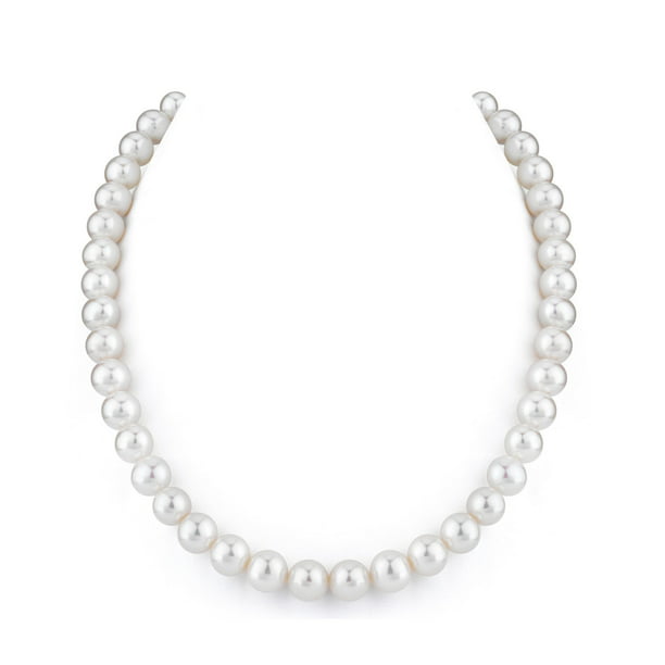 AAA 7.5-8mm White Freshwater Cultured Pearl Necklace 18in Princess